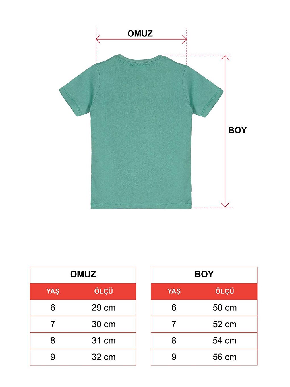 Yeşil Bisiklet Yaka Kısa Kol Gemi Basılı Düğme Aksesuarlı Cagla Yesil Renk Erkek Çocuk Tshirt-2