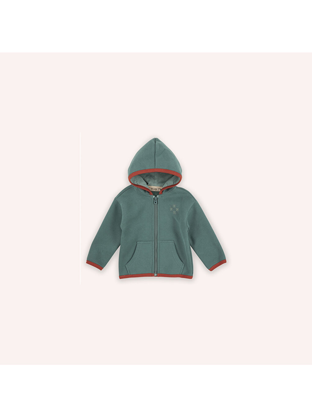 Panço Yeşil Erkek Çocuk Fermuarlı Sweatshirt - 1