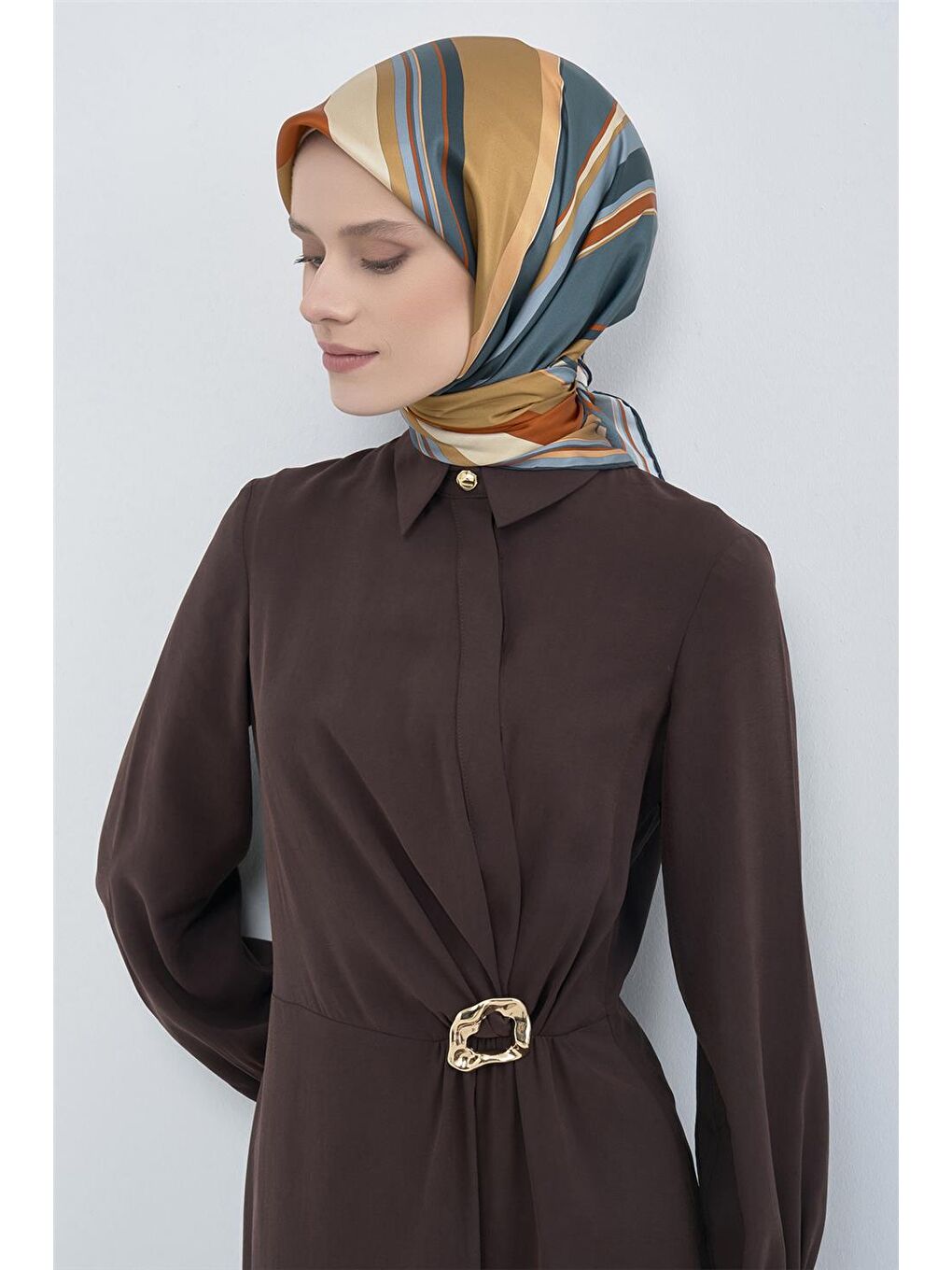 Sarı Saf İpek Twill Eşarp 9514D 81