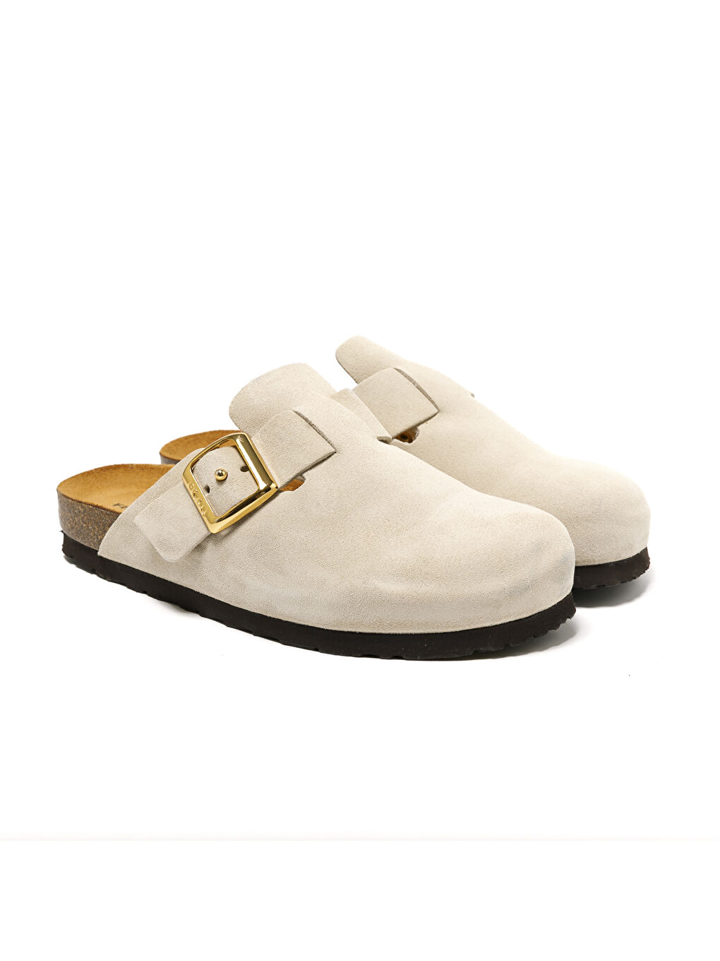 Bej Kadın Sabo Terlik 17D5 VELOUR-S Cappuccino (Taupe)-1