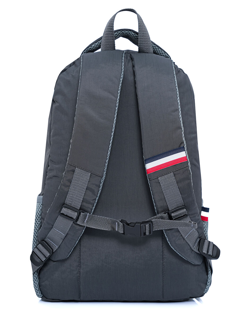 Gri Minimalist Tasarım Unisex Çok Gözlü Sırt Çantası-7