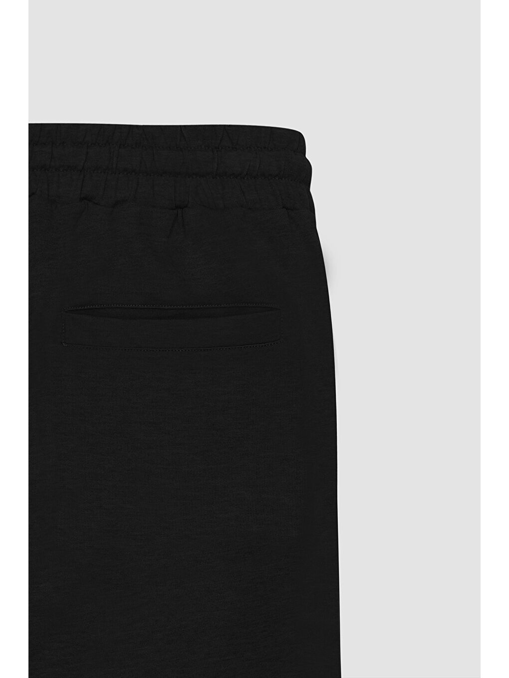 Erkek Siyah Standart Fit Normal Kesim Casual Örme Şort-1