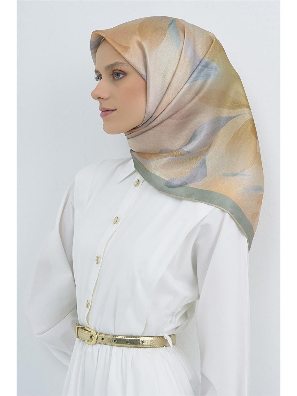 Pembe Saf İpek Sura Eşarp 9519D 37-2