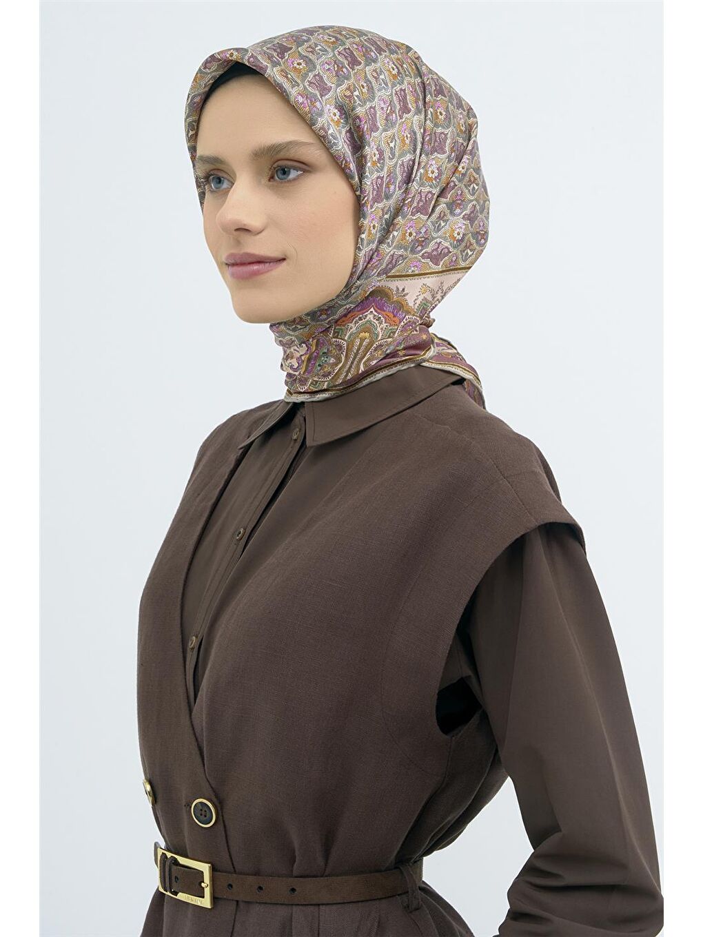 Pembe Saf İpek Sura Eşarp 9518D 32