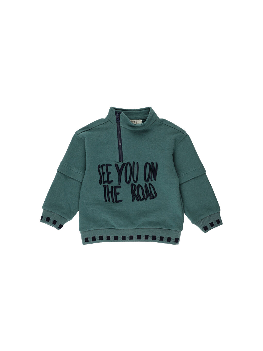 Yeşil Erkek Çocuk Nakışlı Sweatshirt