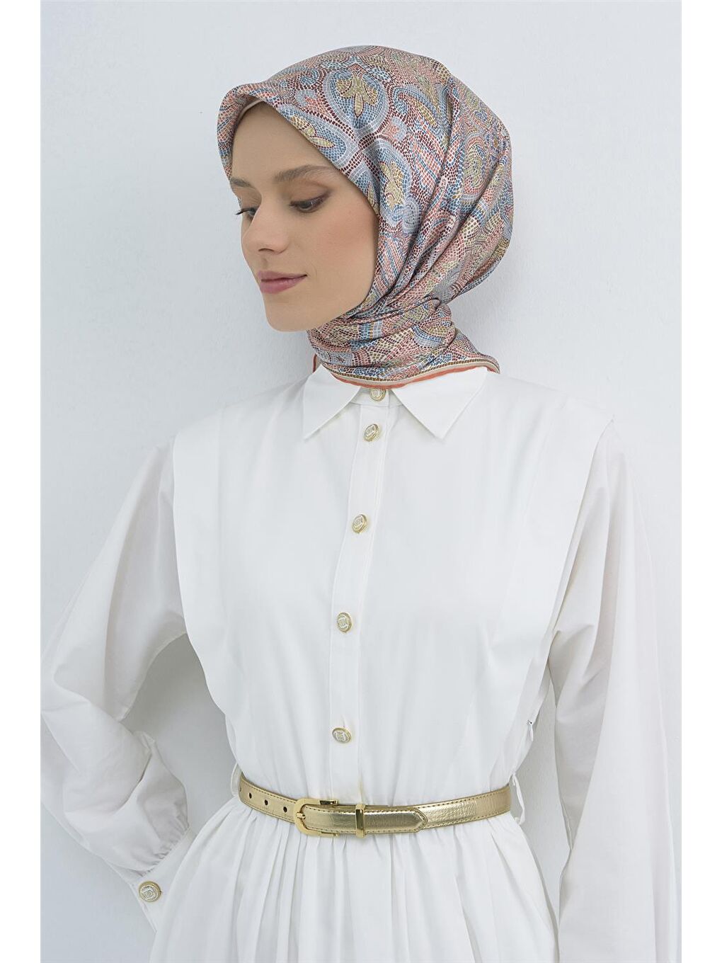 Pembe Saf İpek Twill Eşarp 9540D 36-1