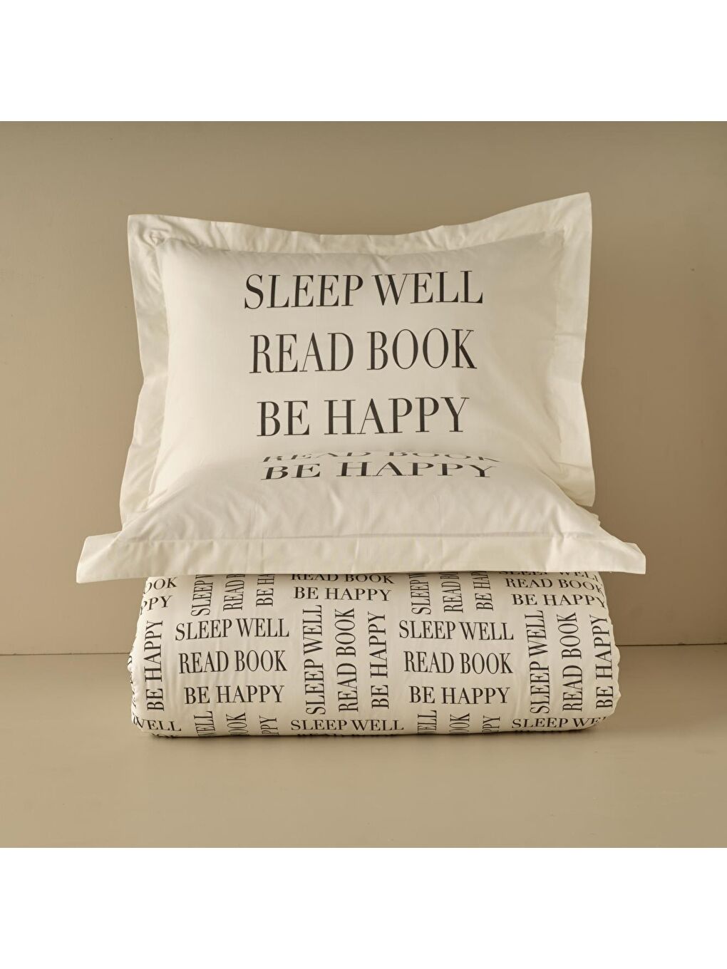 Beyaz %100 Pamuk Ranforce Book Lovers King Size Nevresim Seti Antrasit-1