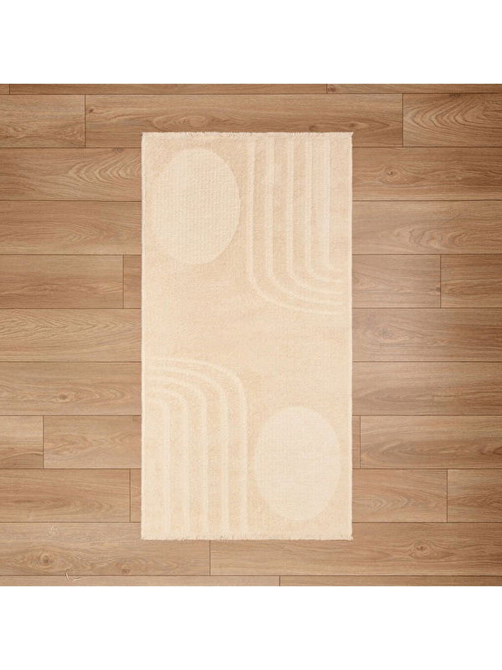 Soft Cobbler Dekoratif Halı - Bej - 80x150 cm