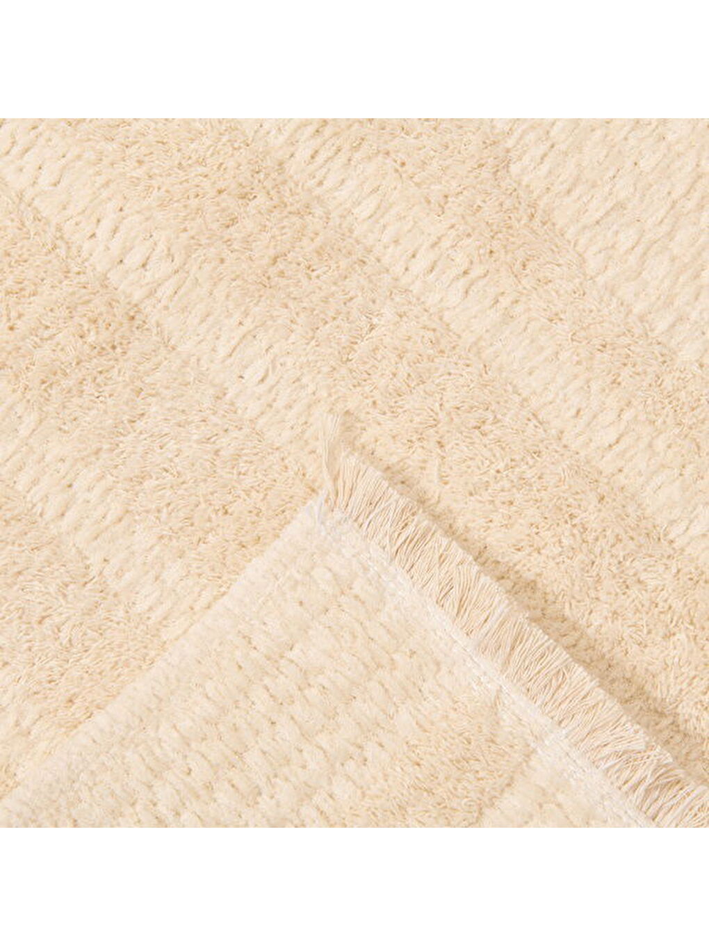 Soft Cobbler Dekoratif Halı - Bej - 80x150 cm-1