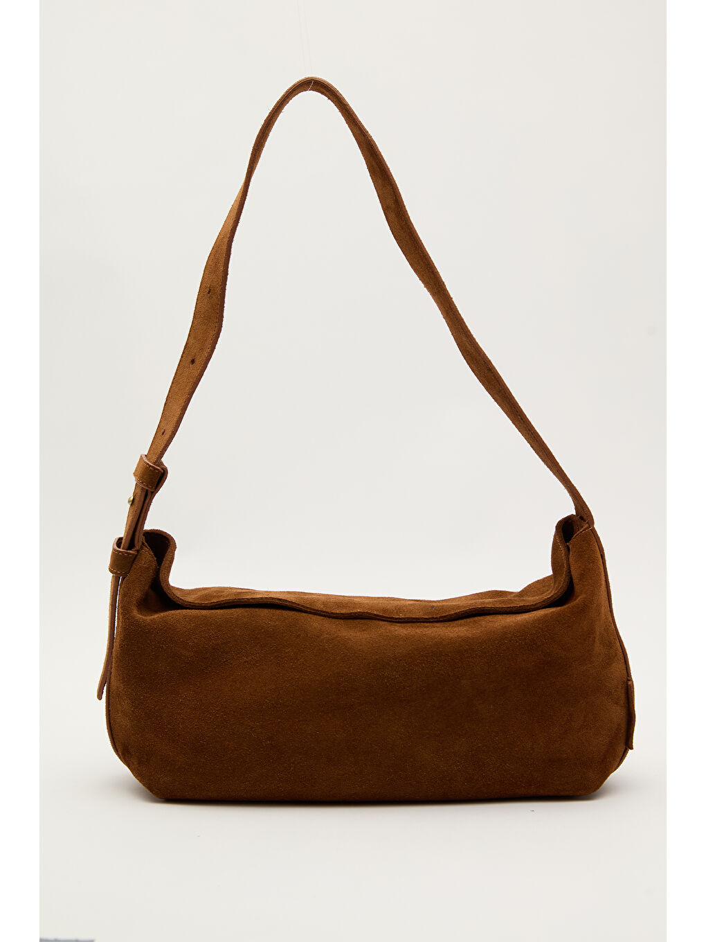 Kahverengi Ari Süet Omuz Çantası Camel-1