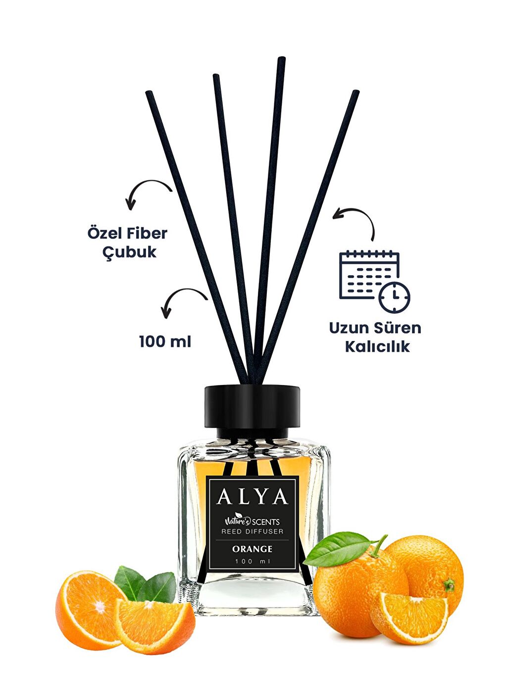 Alya Karışık Nature's Scents Orange Bambu Çubuklu Oda Kokusu- Portakal Kokusu - 2