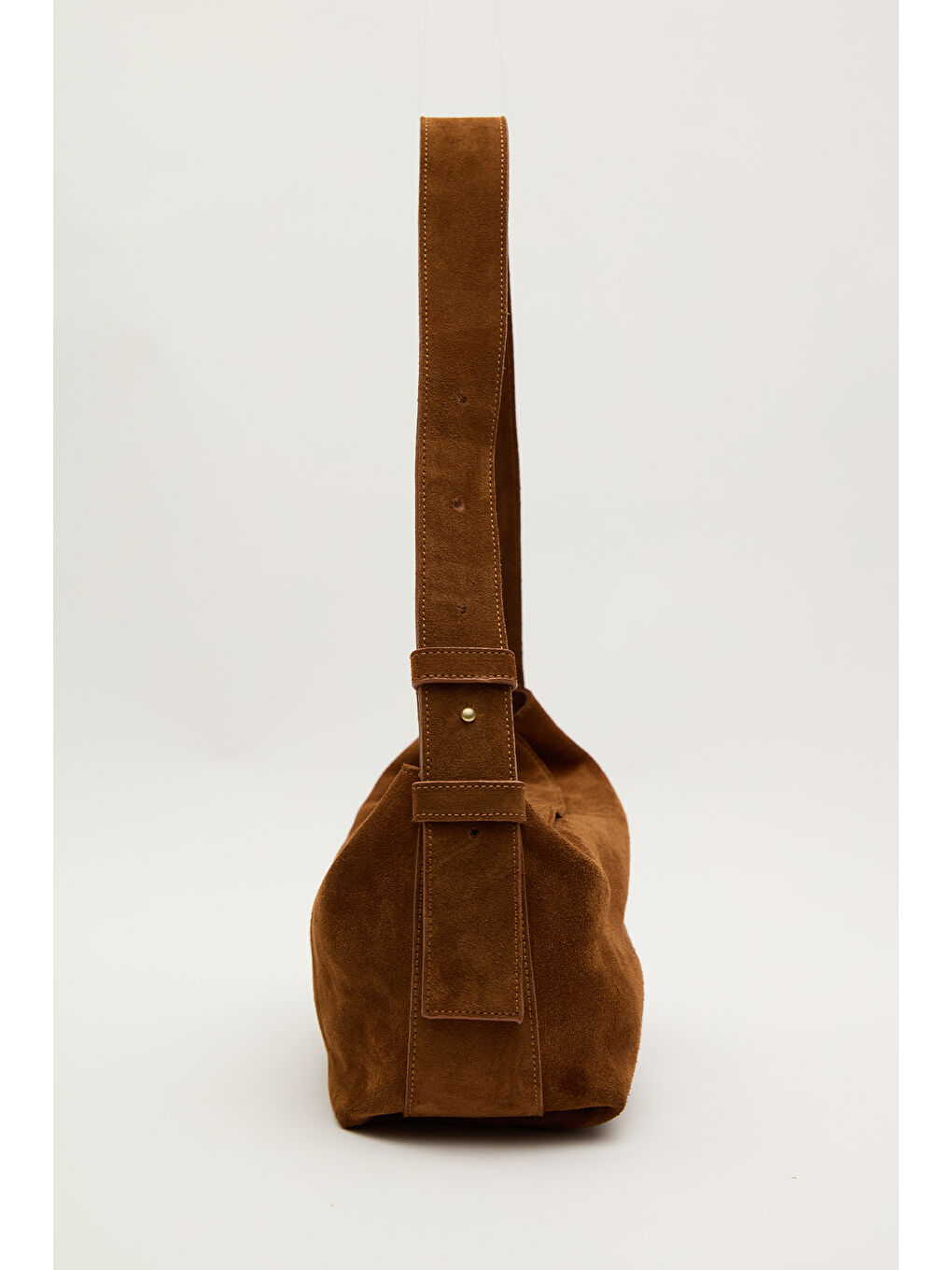 Kahverengi Ari Süet Omuz Çantası Camel-3