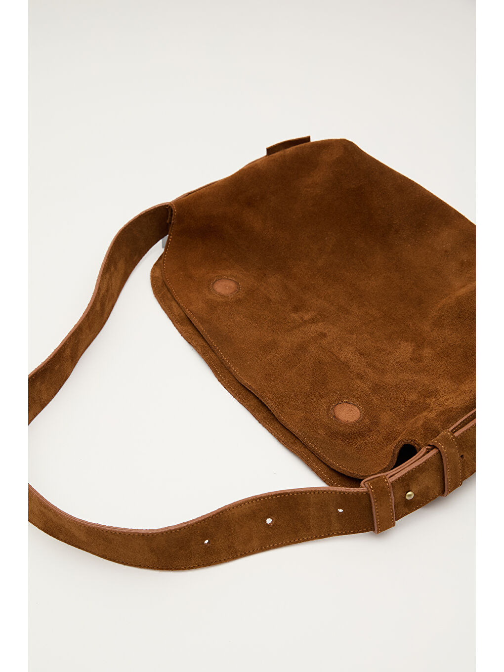 Kahverengi Ari Süet Omuz Çantası Camel-4