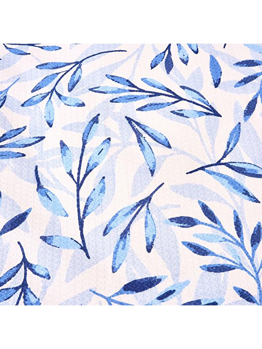 Soft Palmatum Çift Kişilik Pike - Beyaz / Mavi - 200x220 cm-3