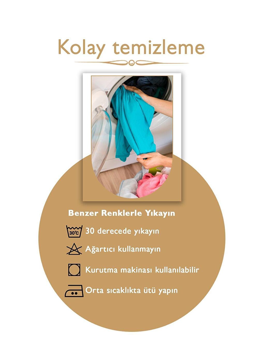 ÖZENEV Kumaştan Cep Detaylı 43x43 Dekoratif Kırlent Kılıfı Gri Denim Modern - 5