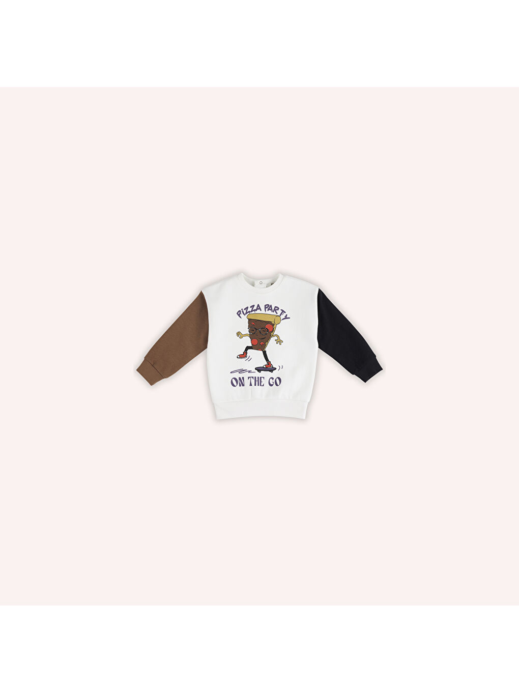 Panço Ekru Erkek Çocuk Baskılı Sweatshirt - 1
