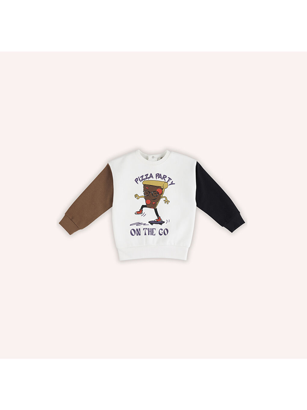 Panço Ekru Erkek Çocuk Baskılı Sweatshirt - 2