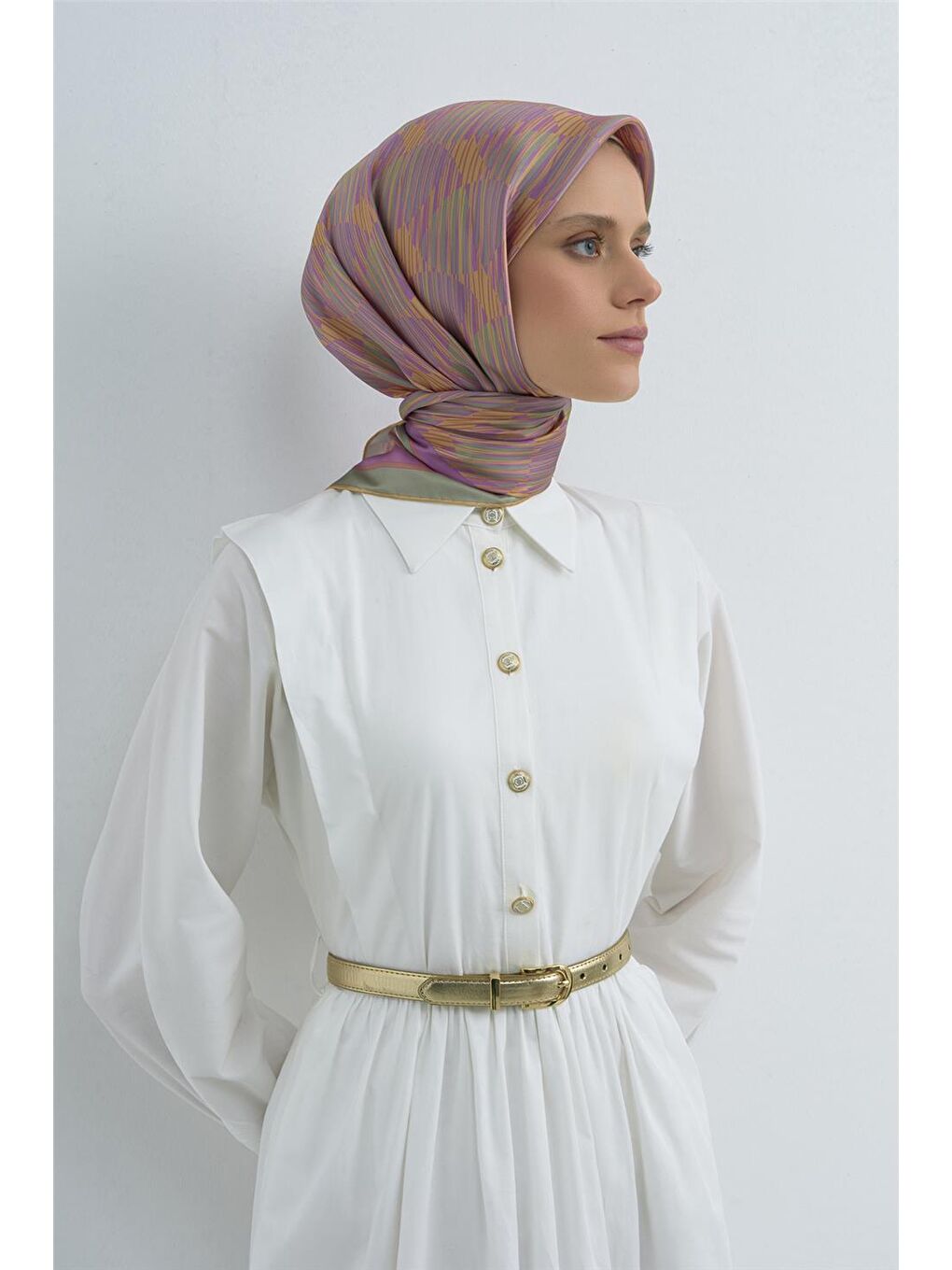 Fuşya Saf İpek Twill Eşarp 9533D 03