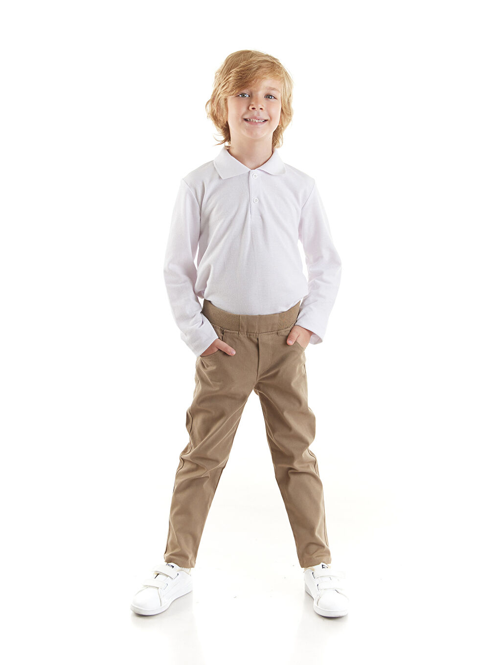 Kahverengi Erkek Çocuk Kaşkorseli Okul Pantolonu AK848331