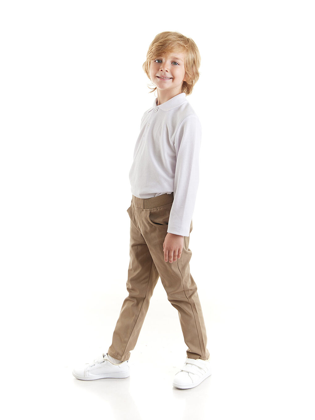 Kahverengi Erkek Çocuk Kaşkorseli Okul Pantolonu AK848331-3