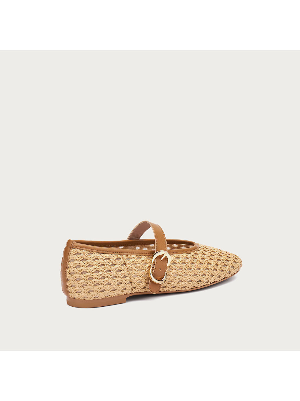 Ekru Kadın Babet 69V3 ORZO RAFFIA BALLET FLATS-2