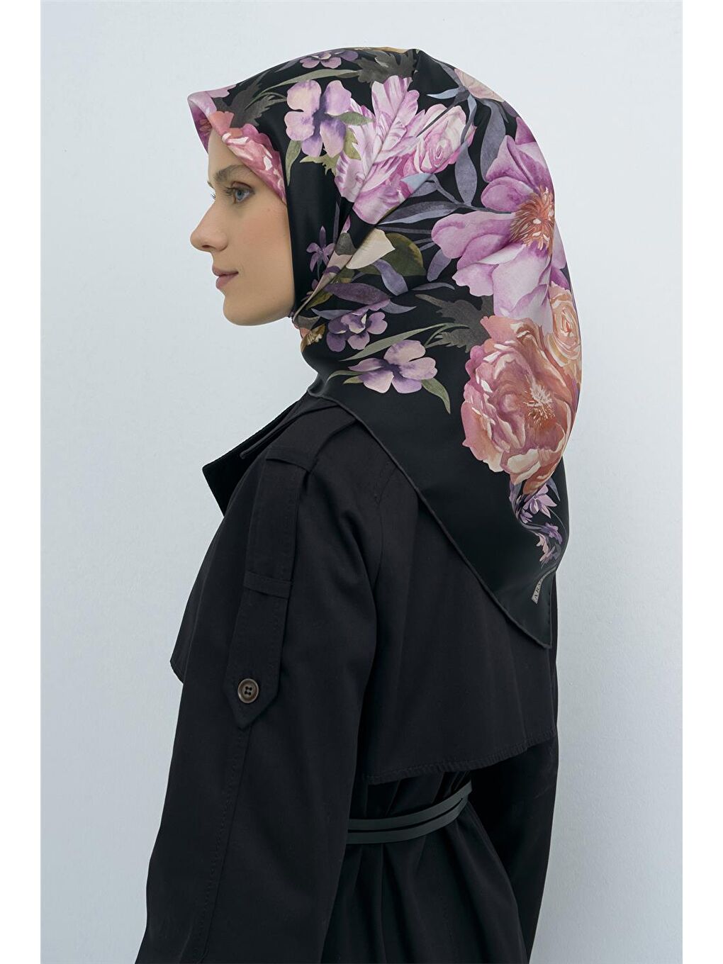 Pembe Saf İpek Twill Eşarp 9516D 05-1