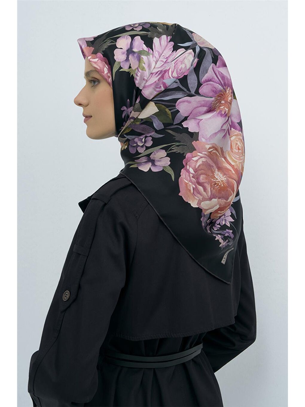 Pembe Saf İpek Twill Eşarp 9516D 05-2