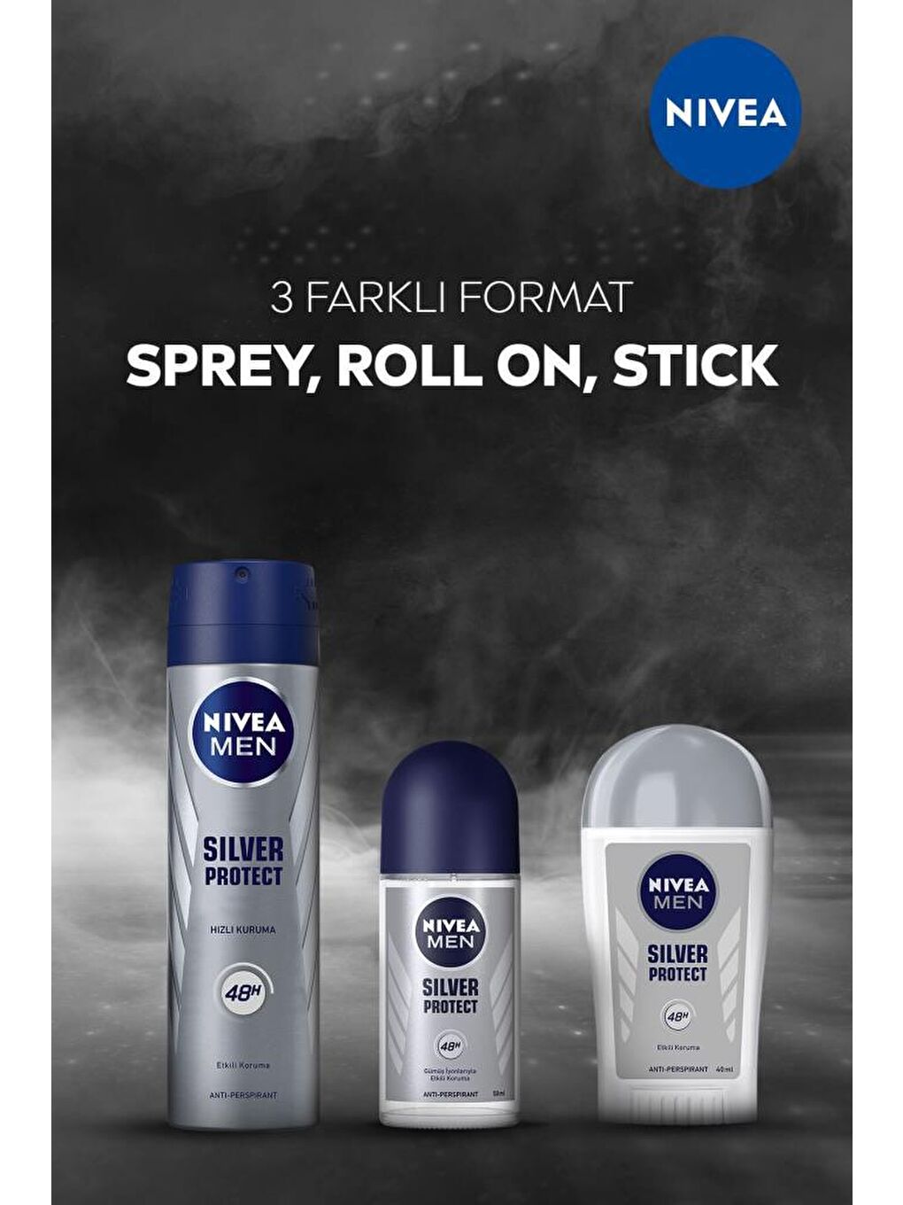 NIVEA Men Erkek Sprey Deodorant Silver Protect 48 Saat Anti-Perspirant Koruma 150 ml - 4