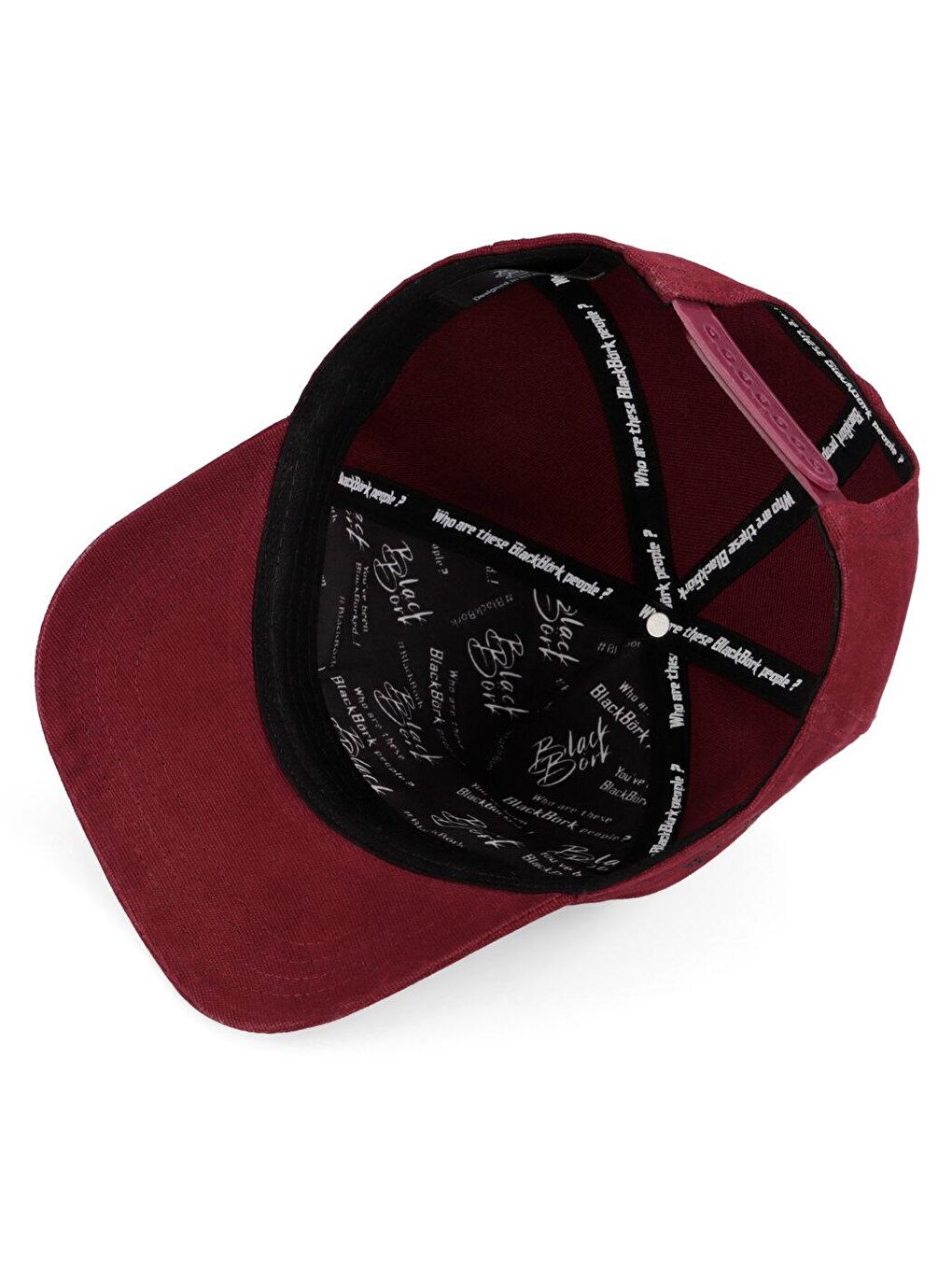 V1 Baseball Panda - 6 Kod Logolu Unisex Bordo Şapka (Cap)-2