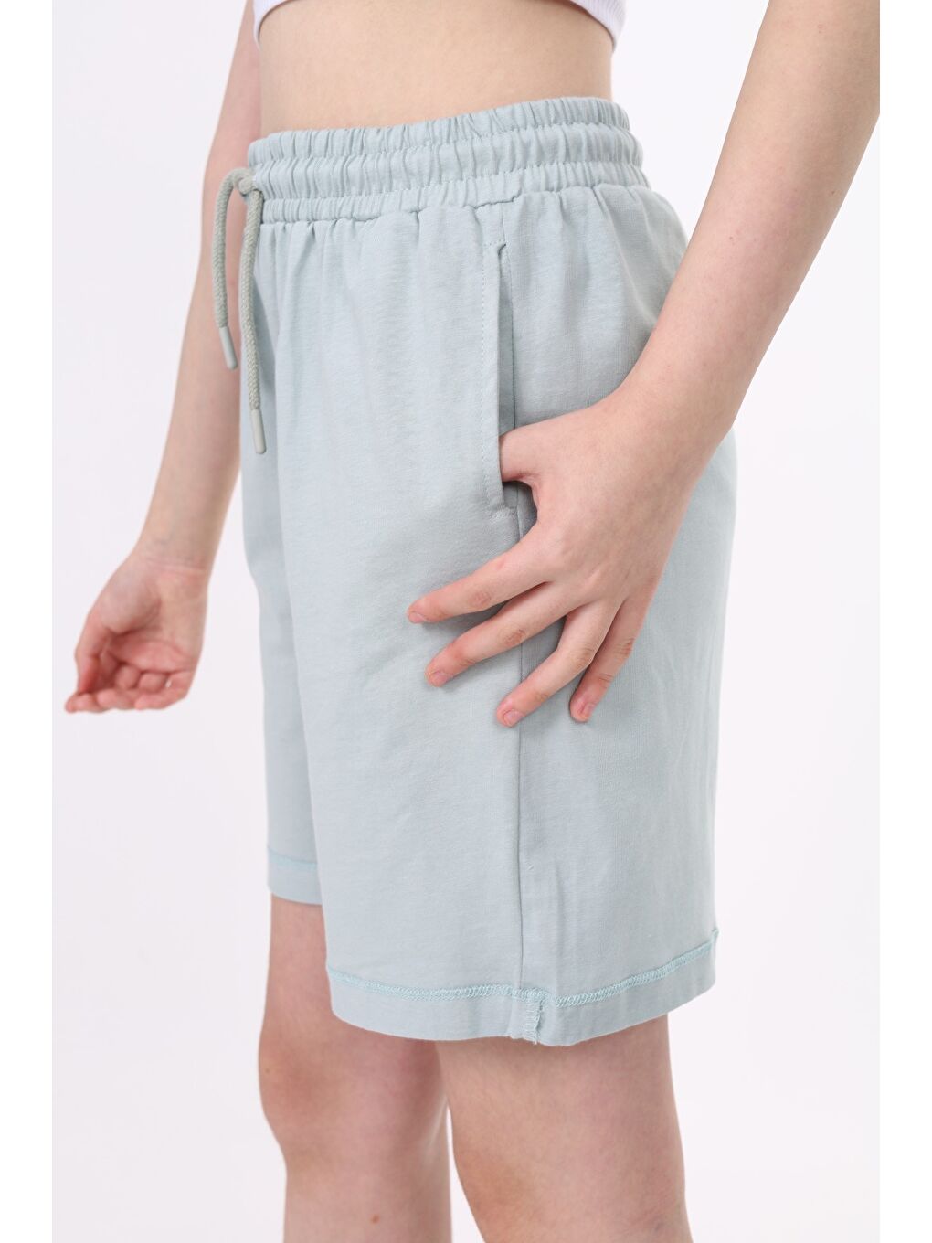 Toontoykids Gri Kız Çocuk Nakışlı Şort - 1