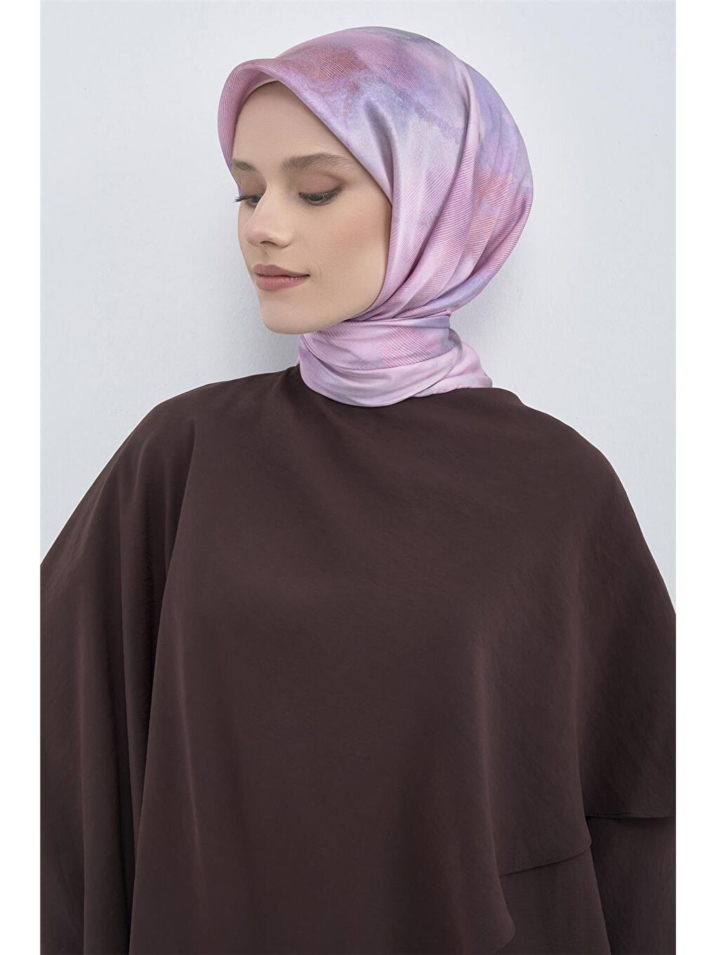 Fuşya Saf İpek Sura Eşarp 9501D 83-1