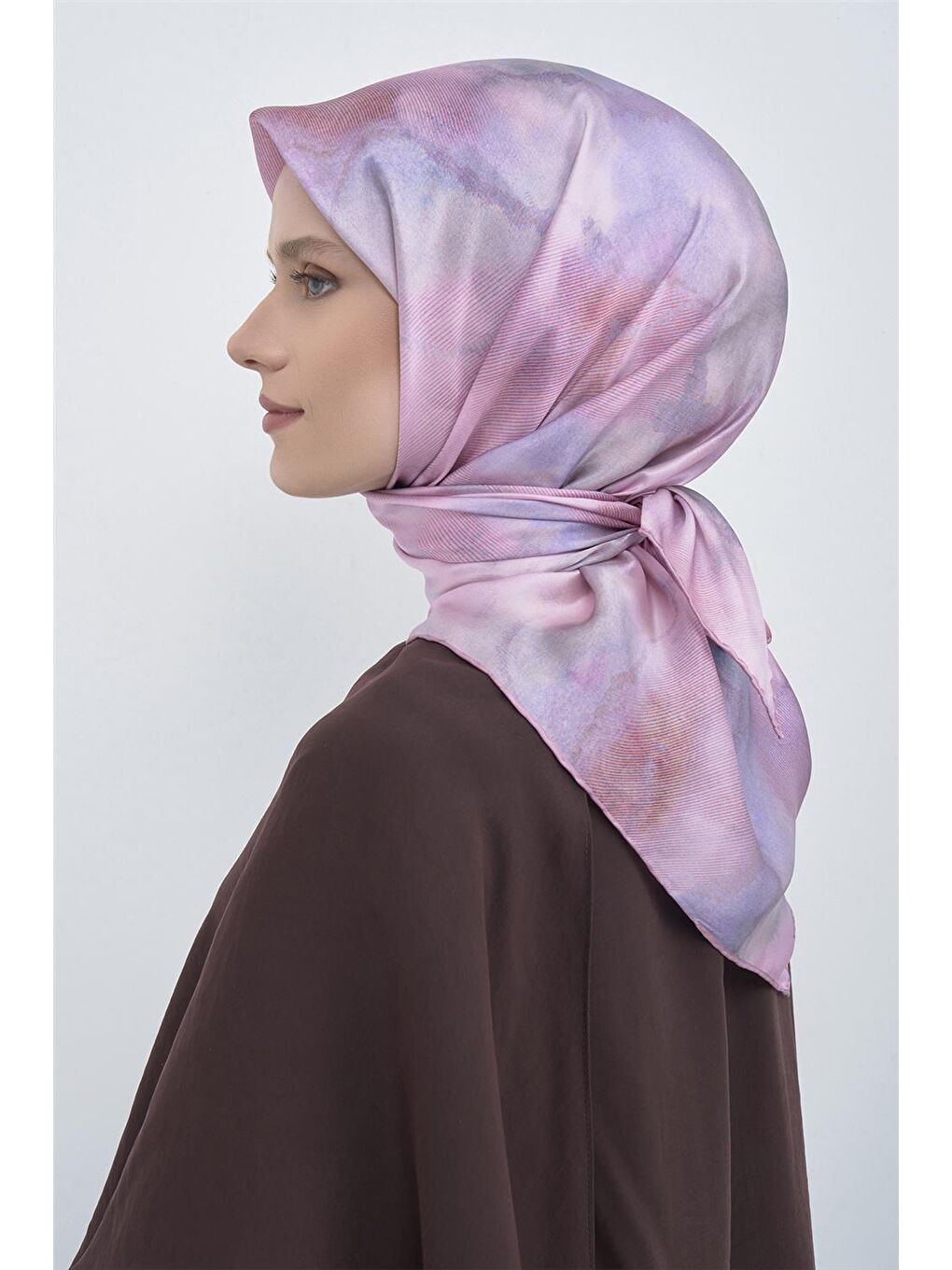 Fuşya Saf İpek Sura Eşarp 9501D 83-3