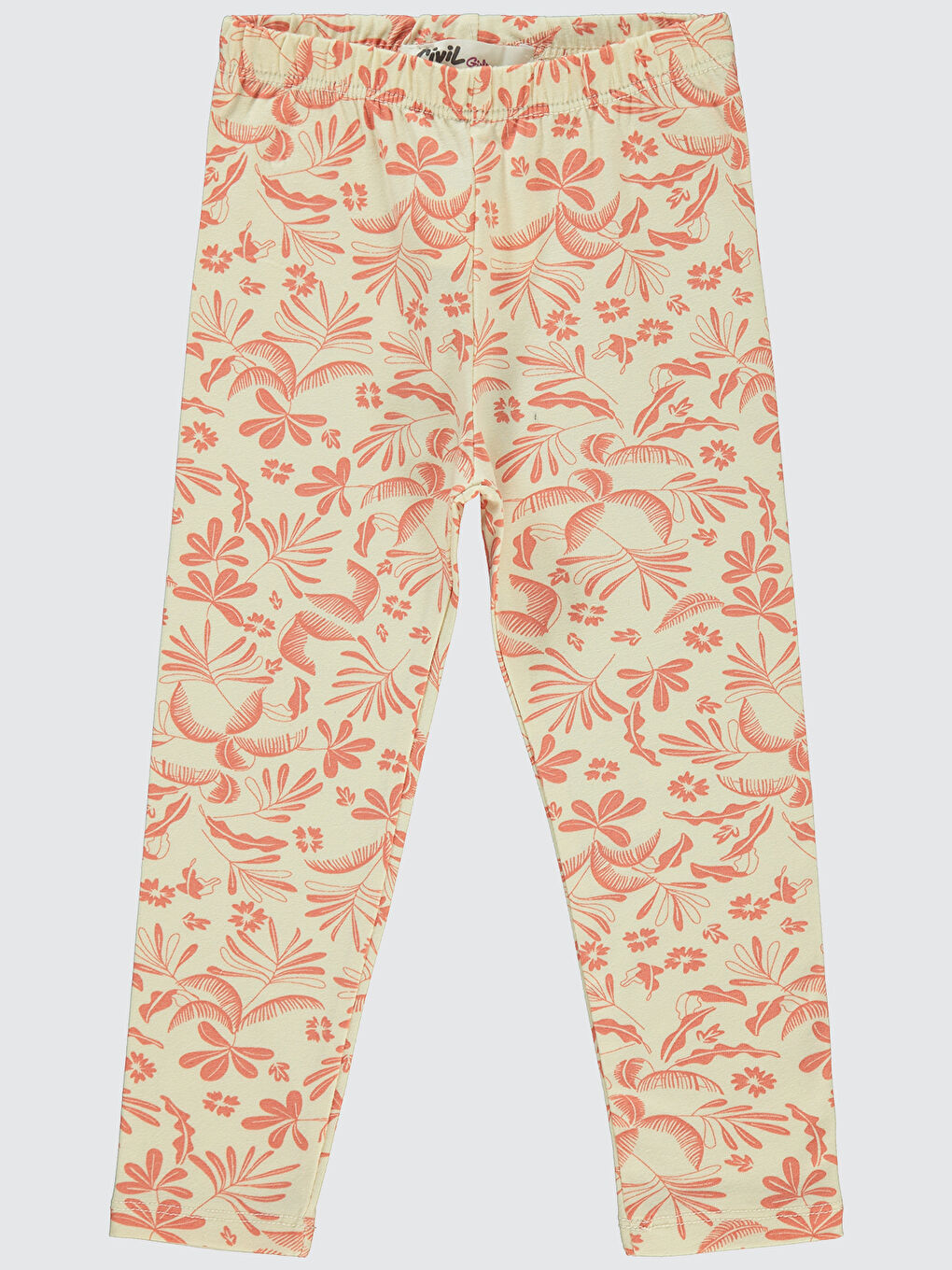 Kahverengi Girls Kız Çocuk Tayt 2-5 Yaş Açık Krem