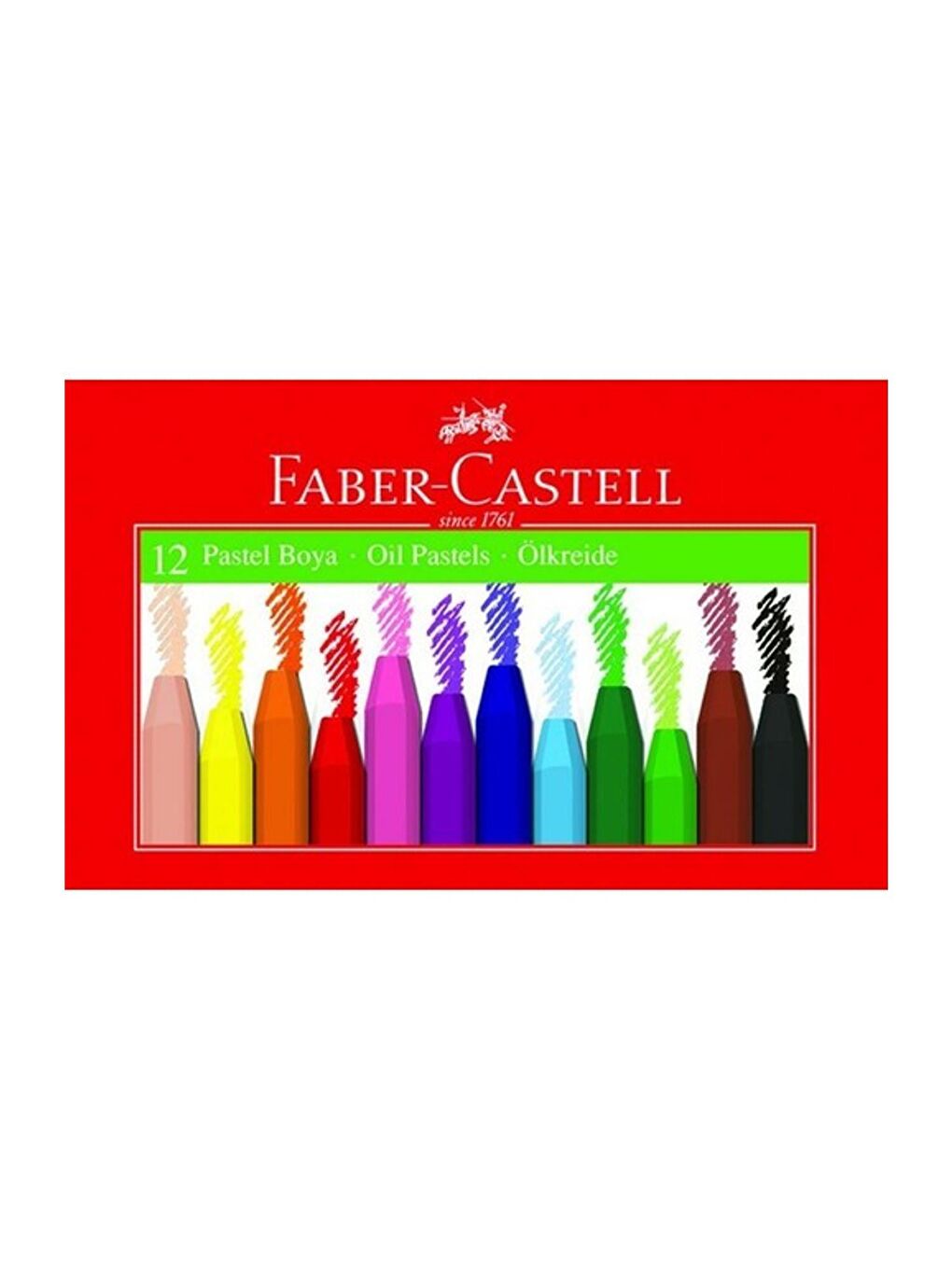 FABER CASTELL Pastel Boya Keçeli Boya Metal Tüp Kuru Boya 12 li ve Resim Defteri - 3