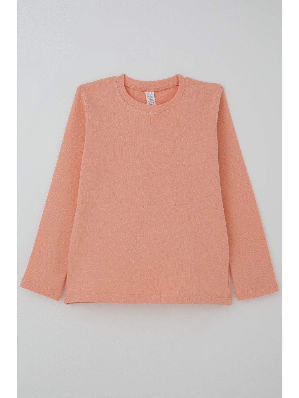 Pembe Kız Çocuk Uzun Kollu Tişört Basic Somon (9-14 Yaş)-1