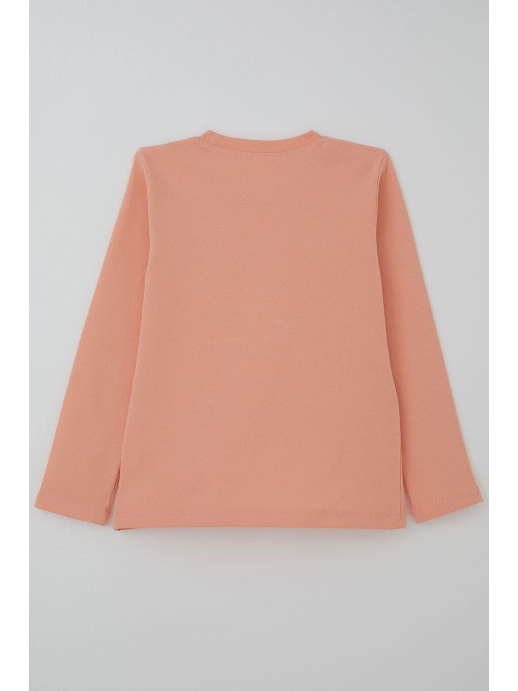 Pembe Kız Çocuk Uzun Kollu Tişört Basic Somon (9-14 Yaş)-2