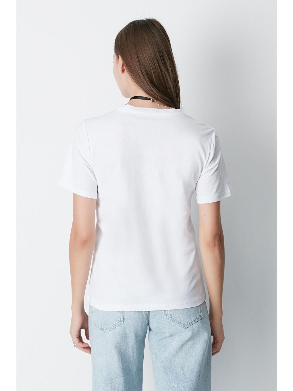 Bisiklet Yaka Kısa Kol 2'li Basic T-Shirt 960 Siyah/Beyaz-5