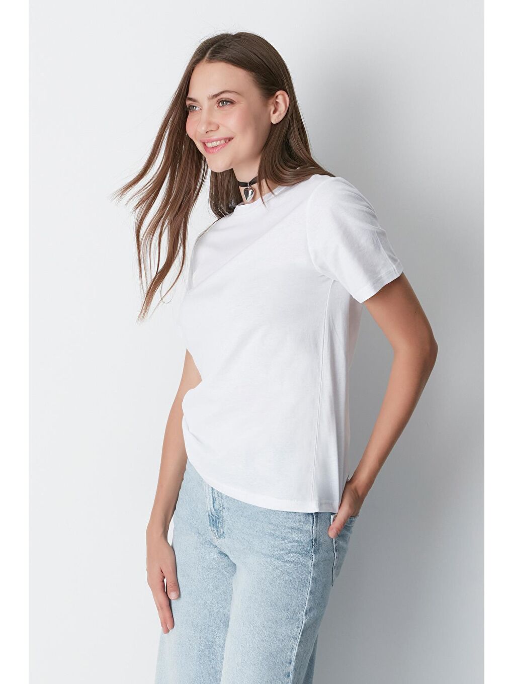 Bisiklet Yaka Kısa Kol 2'li Basic T-Shirt 960 Siyah/Beyaz-7