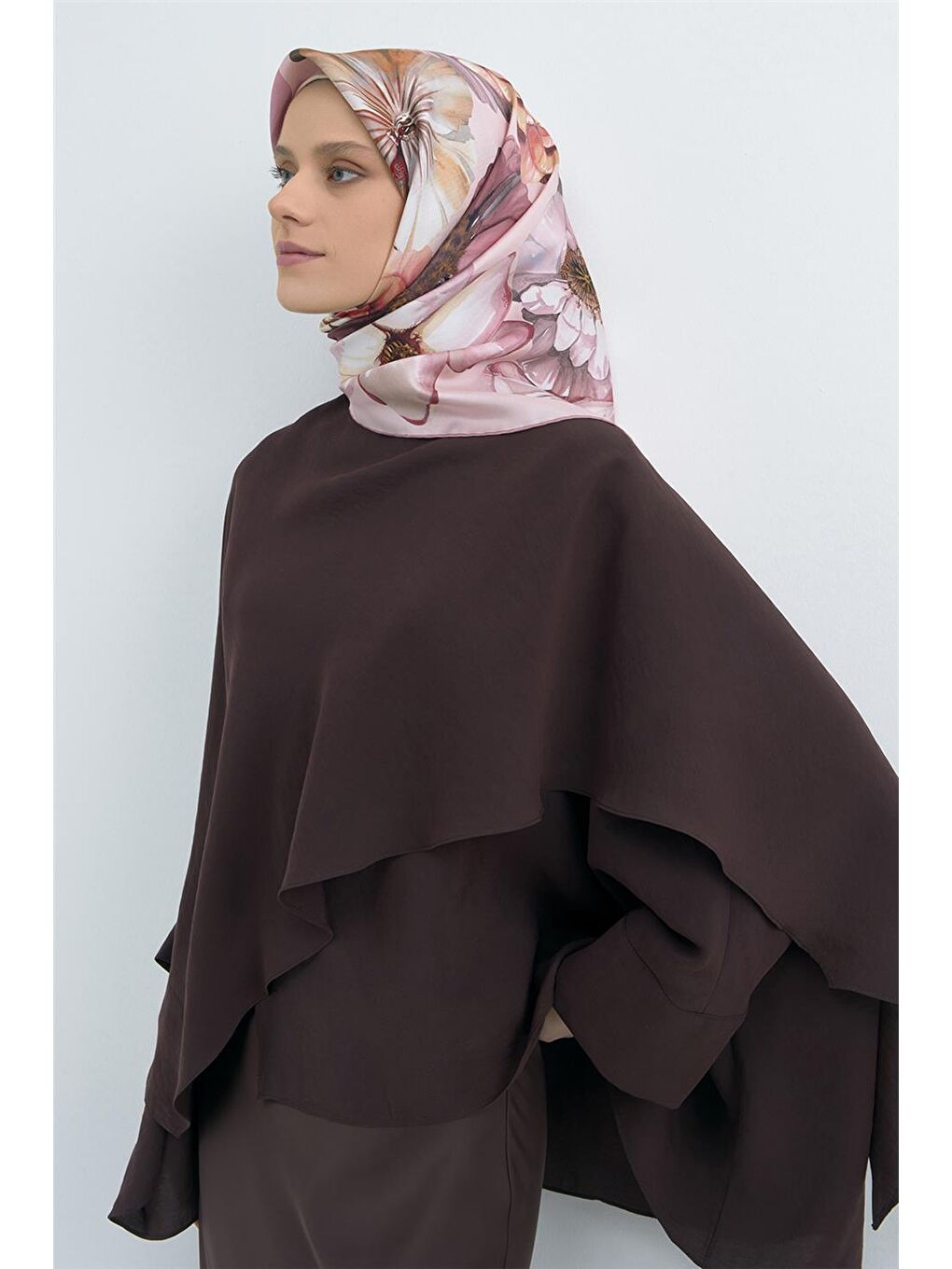 Pembe Saf İpek Sura Eşarp 9503D 06