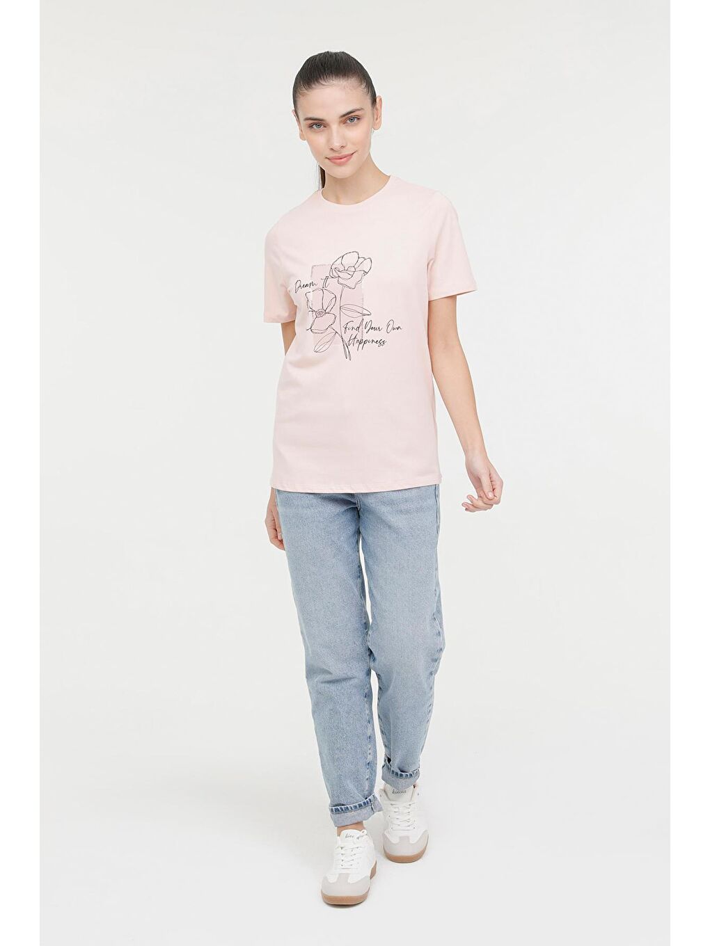 Kinetix Pembe WL AMELIA-B 11GFK301 4FX Pembe Kadın Kısa Kol T-Shirt - 2