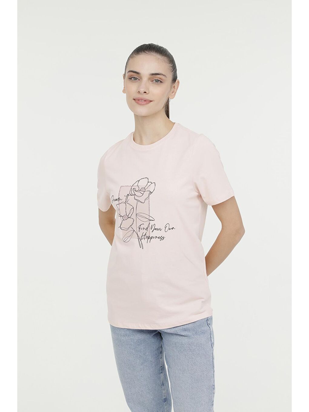 Kinetix Pembe WL AMELIA-B 11GFK301 4FX Pembe Kadın Kısa Kol T-Shirt - 4