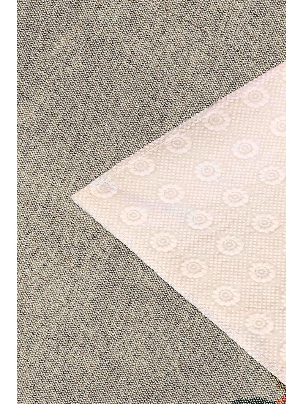 Gri Dekoratif Özel Tasarım Yıkanabilir,İnce, Kaymaz Tabanlı, Modern Halı  160 x 230 cm-3