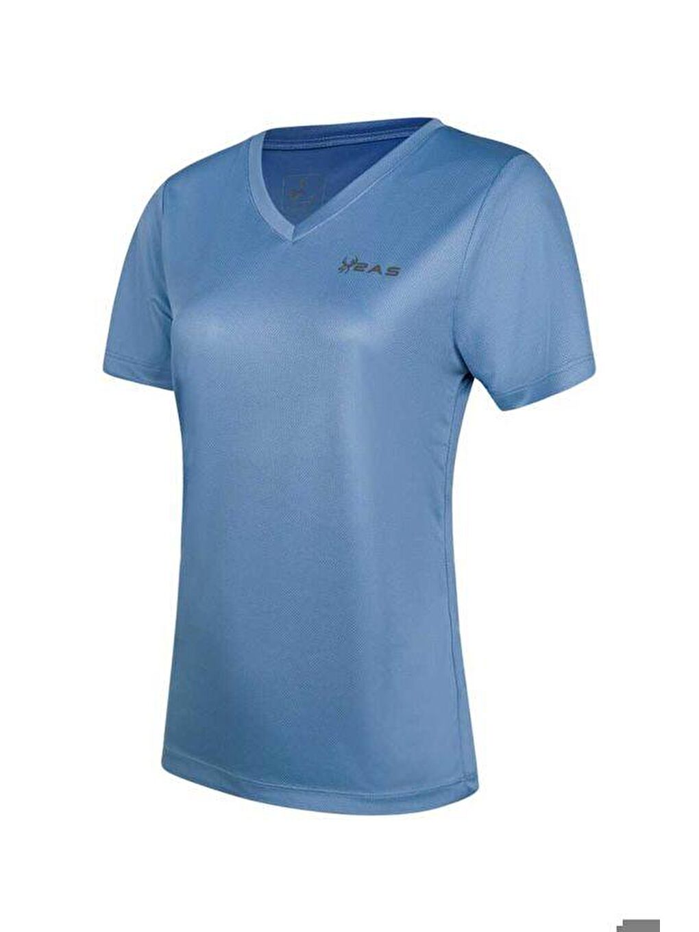 Freda V Yaka Kadın Tişört Mavi-1
