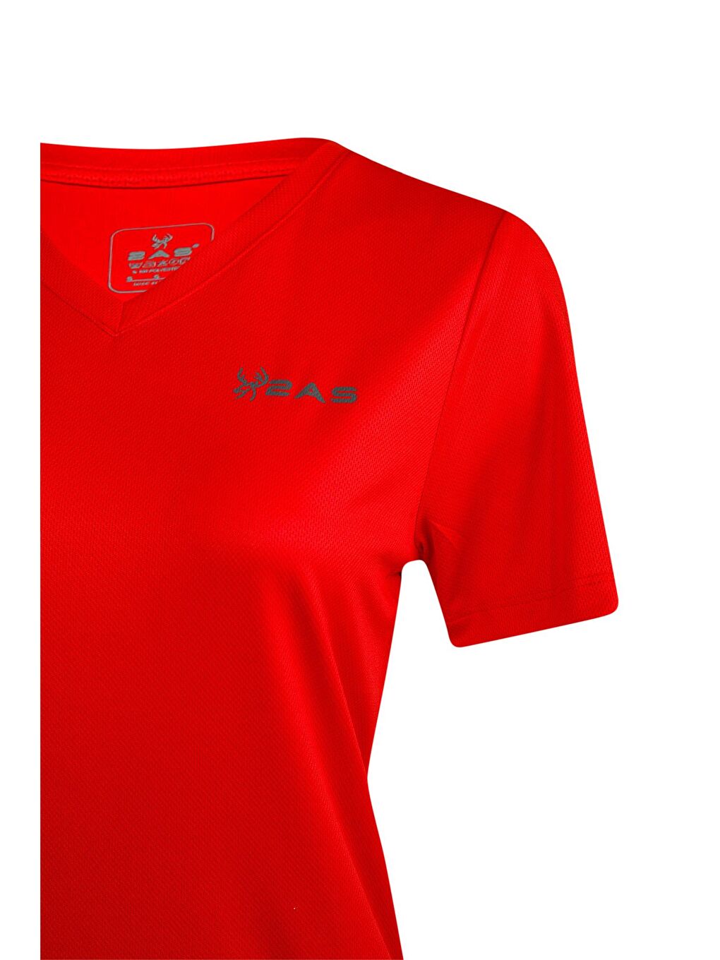 Freda V Yaka Kadın Tişört Kırmızı-2