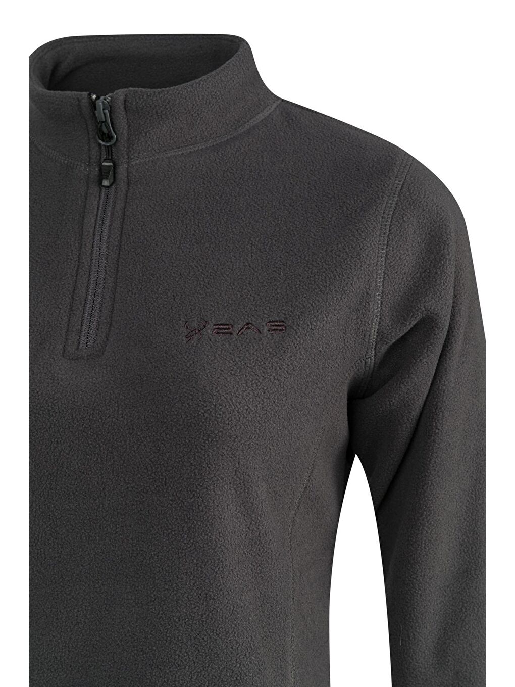 Camila Kadın Yarım Fermuarlı İnce Polar Sweatshirt Antrasit-2