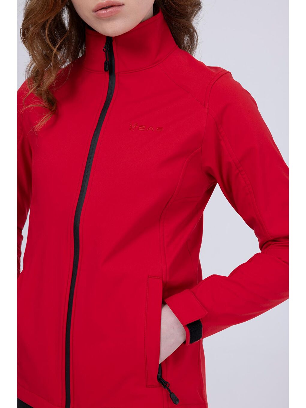 Bianca İnce Softshell Kadın Ceket Kırmızı-2