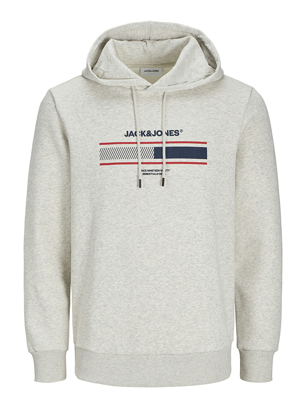 Jack & Jones Gri Jjsouth Baskılı Pamuklu Regular Fit Kapüşonlu Erkek Sweat 12256820 - 5