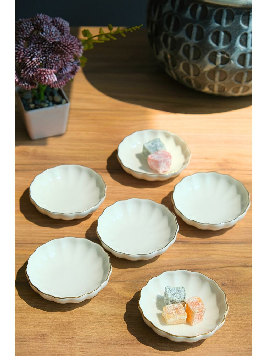 Ekru Bone Luz Kase Altın File 6 Parça 8cm BNLZF08KSS220-2