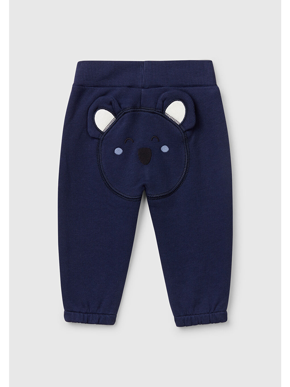 Bebek Lacivert Arkası Tavşan Detaylı Beli Lastikli Eşofman Altı-1