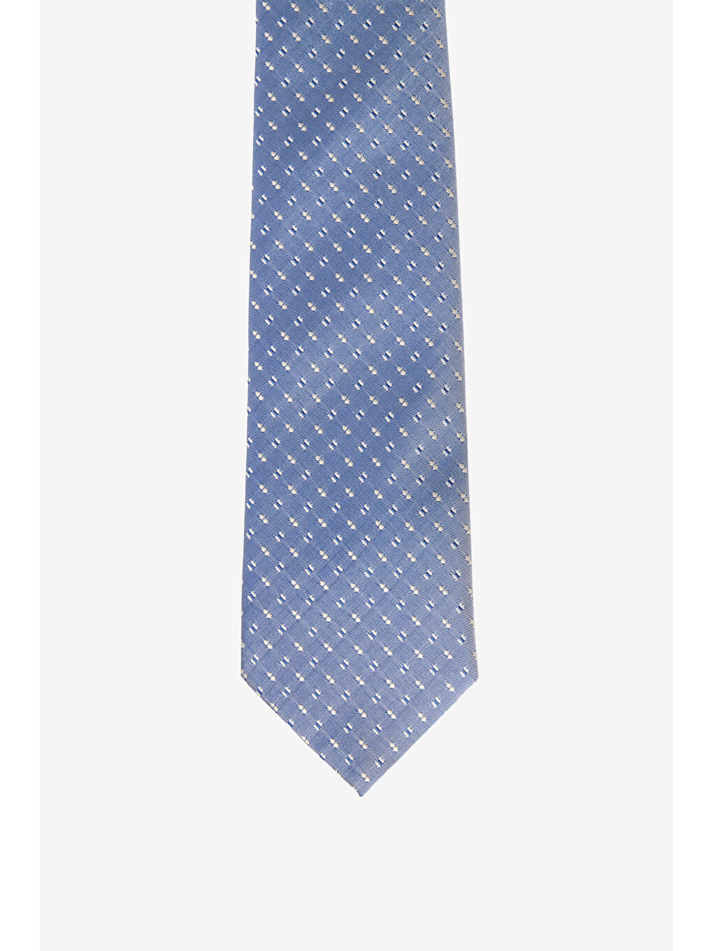 Erkek Mavi-Bej Desenli Kravat-1